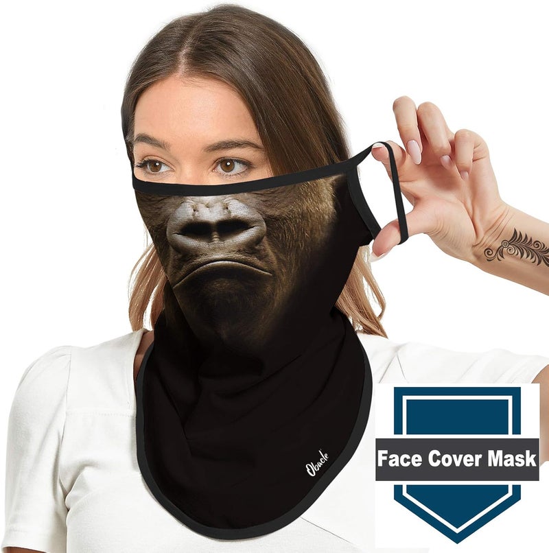 Obacle Bandana Face Mask with Ear Loops Neck Gaiter Face Mask Scarf Face Cover for Men Women - Image 3